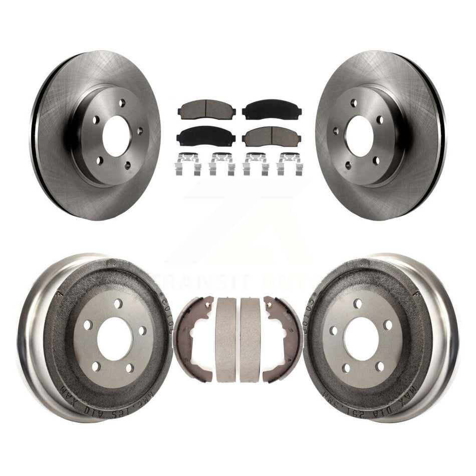 Front Rear Disc Brake Rotors Ceramic Pads And Drum Kit For Saturn Vue Chevrolet Equinox Pontiac Torrent K8C-102539