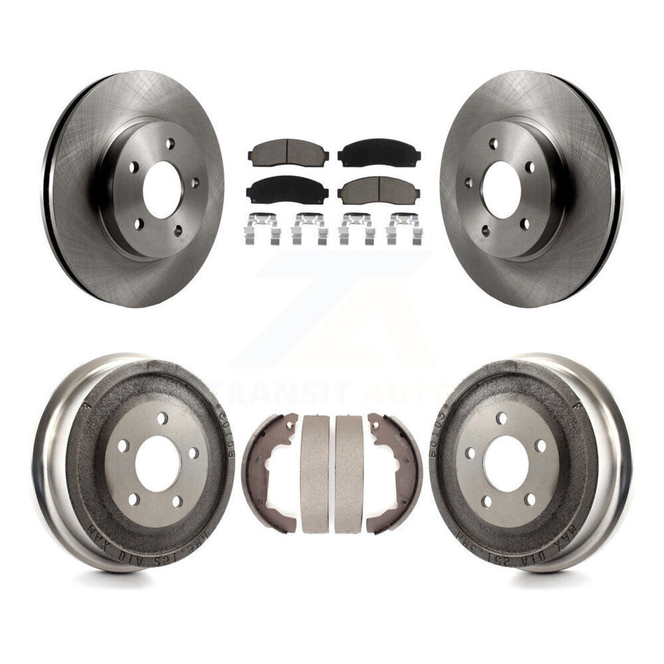 Front Rear Disc Brake Rotors Ceramic Pads And Drum Kit For Saturn Vue Chevrolet Equinox Pontiac Torrent K8C-102539