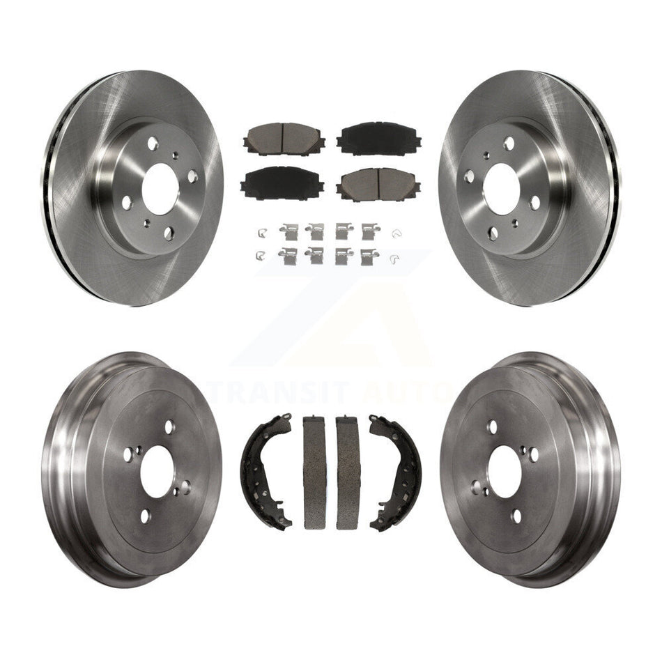 Front Rear Disc Brake Rotors Ceramic Pads And Drum Kit For Toyota Yaris K8C-102541