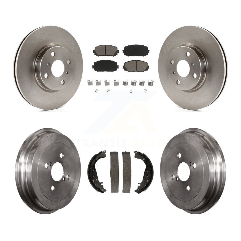 Front Rear Disc Brake Rotors Ceramic Pads And Drum Kit For Toyota Yaris K8C-102542