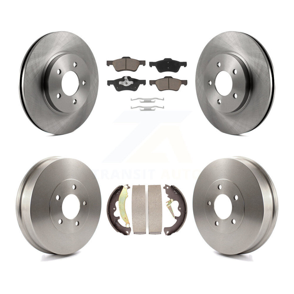 Front Rear Disc Brake Rotors Ceramic Pads And Drum Kit For Ford Escape Mercury Mariner Mazda Tribute K8C-102548