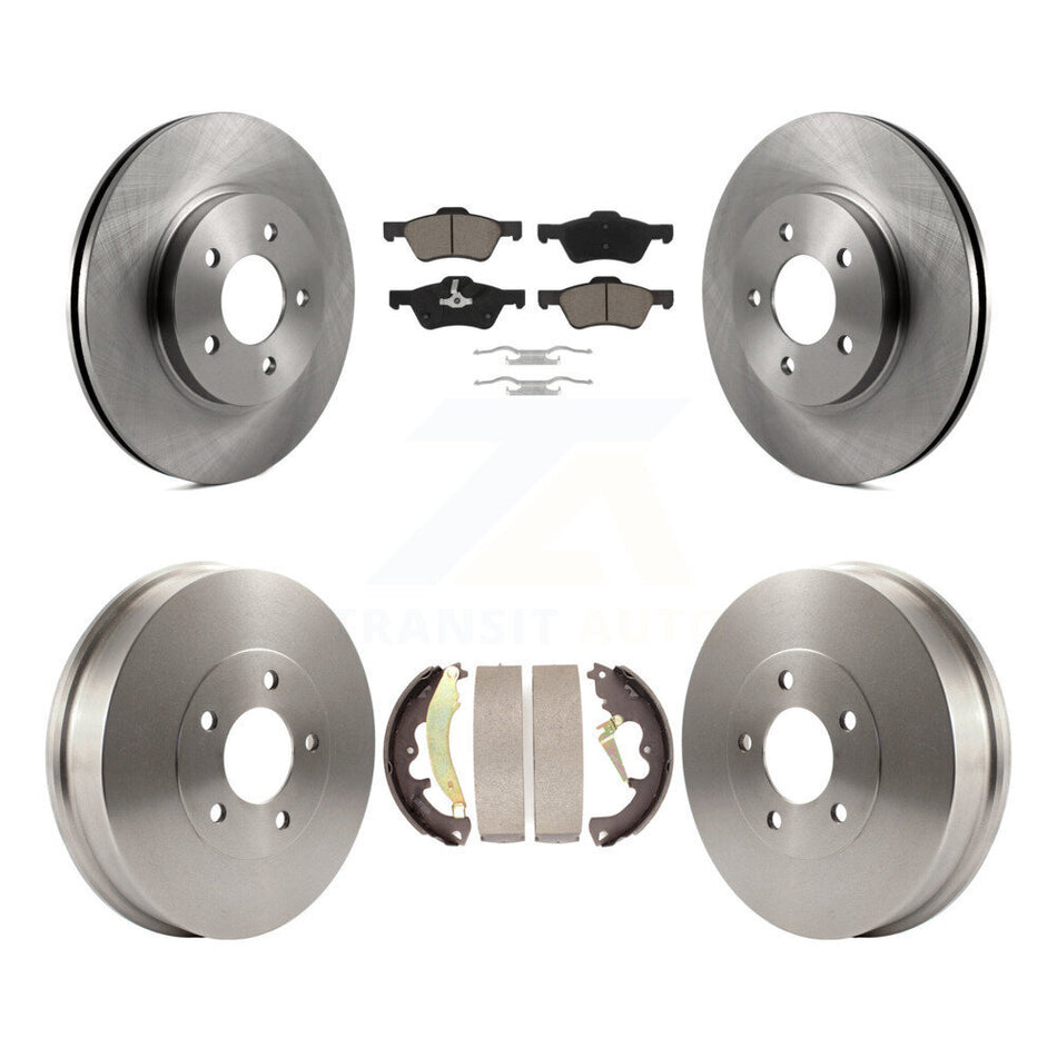 Front Rear Disc Brake Rotors Ceramic Pads And Drum Kit For Ford Escape Mercury Mariner K8C-102551