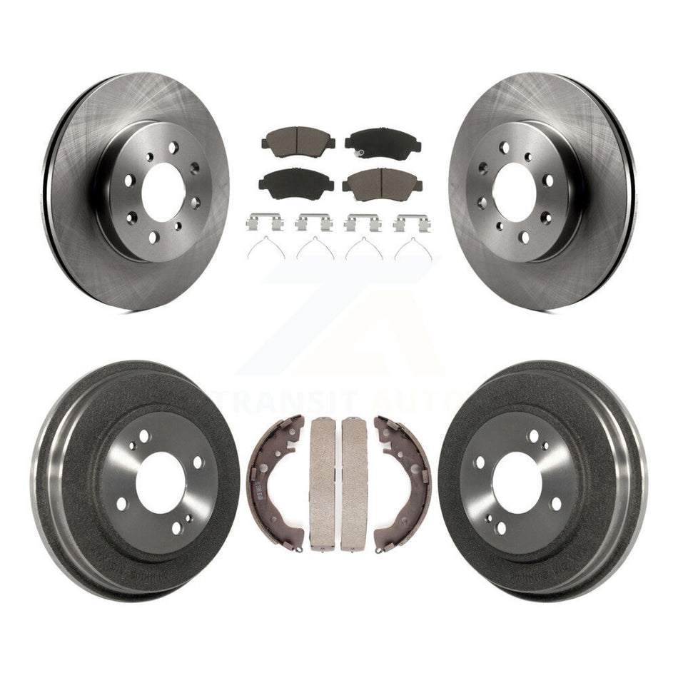 Front Rear Disc Brake Rotors Ceramic Pads And Drum Kit For Honda Fit K8C-102560
