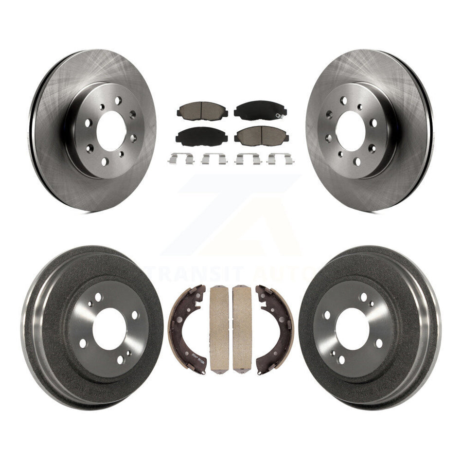 Front Rear Disc Brake Rotors Ceramic Pads And Drum Kit For Honda Civic K8C-102562