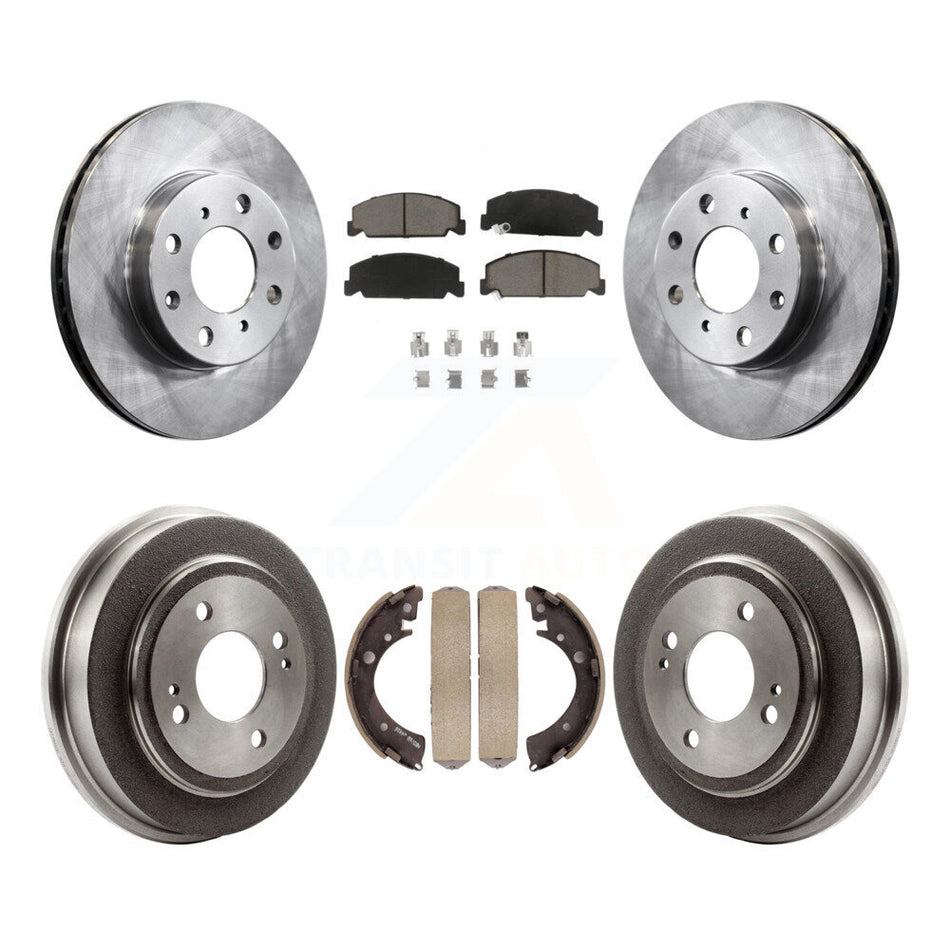 Front Rear Disc Brake Rotors Ceramic Pads And Drum Kit For Honda Civic K8C-102566