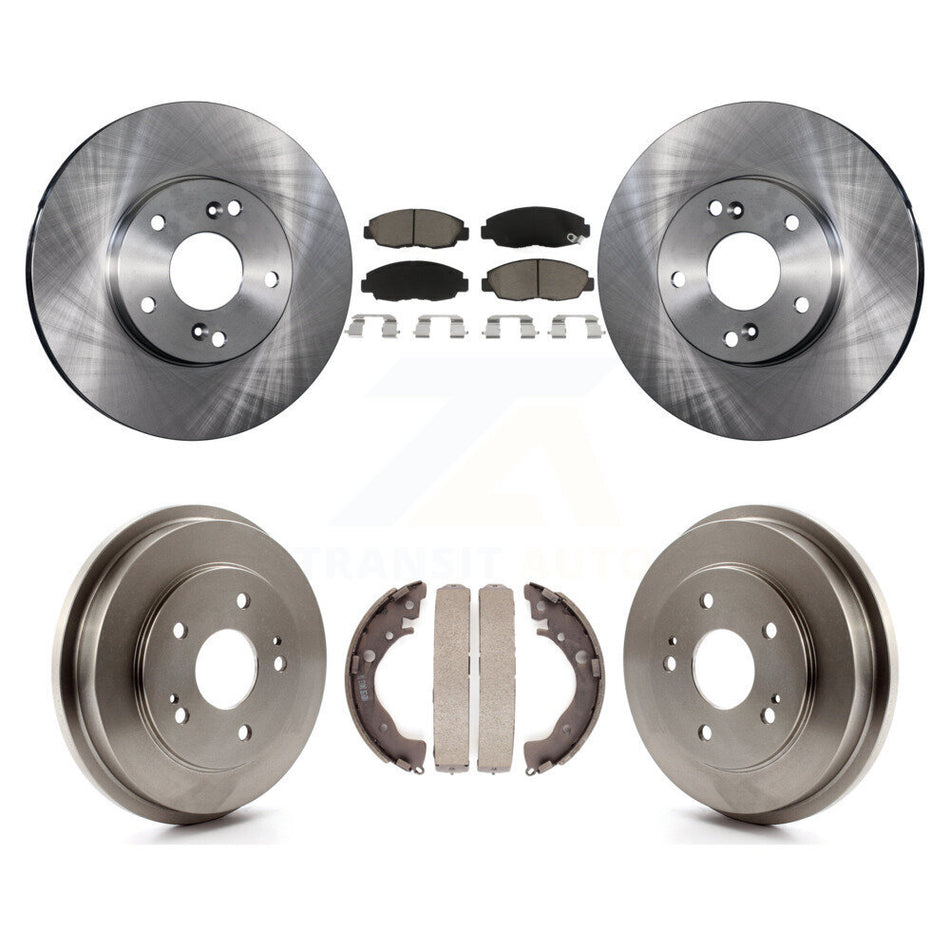 Front Rear Disc Brake Rotors Ceramic Pads And Drum Kit For 2011 Honda Civic GX K8C-102567