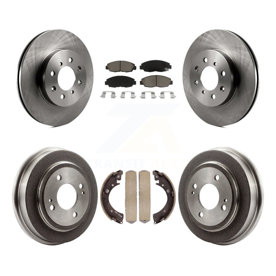 Front Rear Disc Brake Rotors Ceramic Pads And Drum Kit For Honda Civic Acura EL K8C-102570