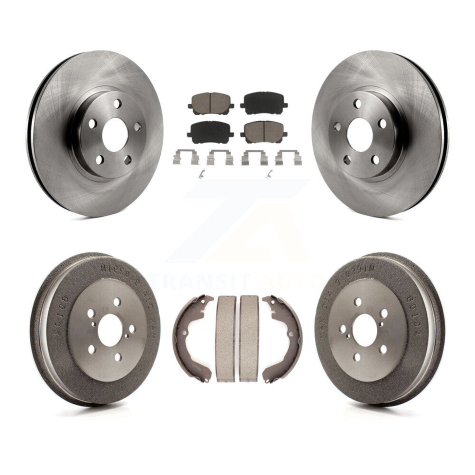 Front Rear Disc Brake Rotors Ceramic Pads And Drum Kit For Toyota Matrix Pontiac Vibe K8C-102574
