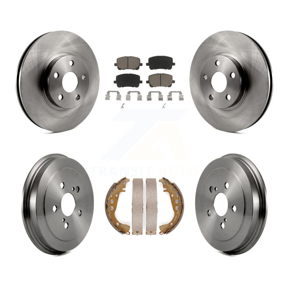 Front Rear Disc Brake Rotors Ceramic Pads And Drum Kit For Toyota Corolla K8C-102575