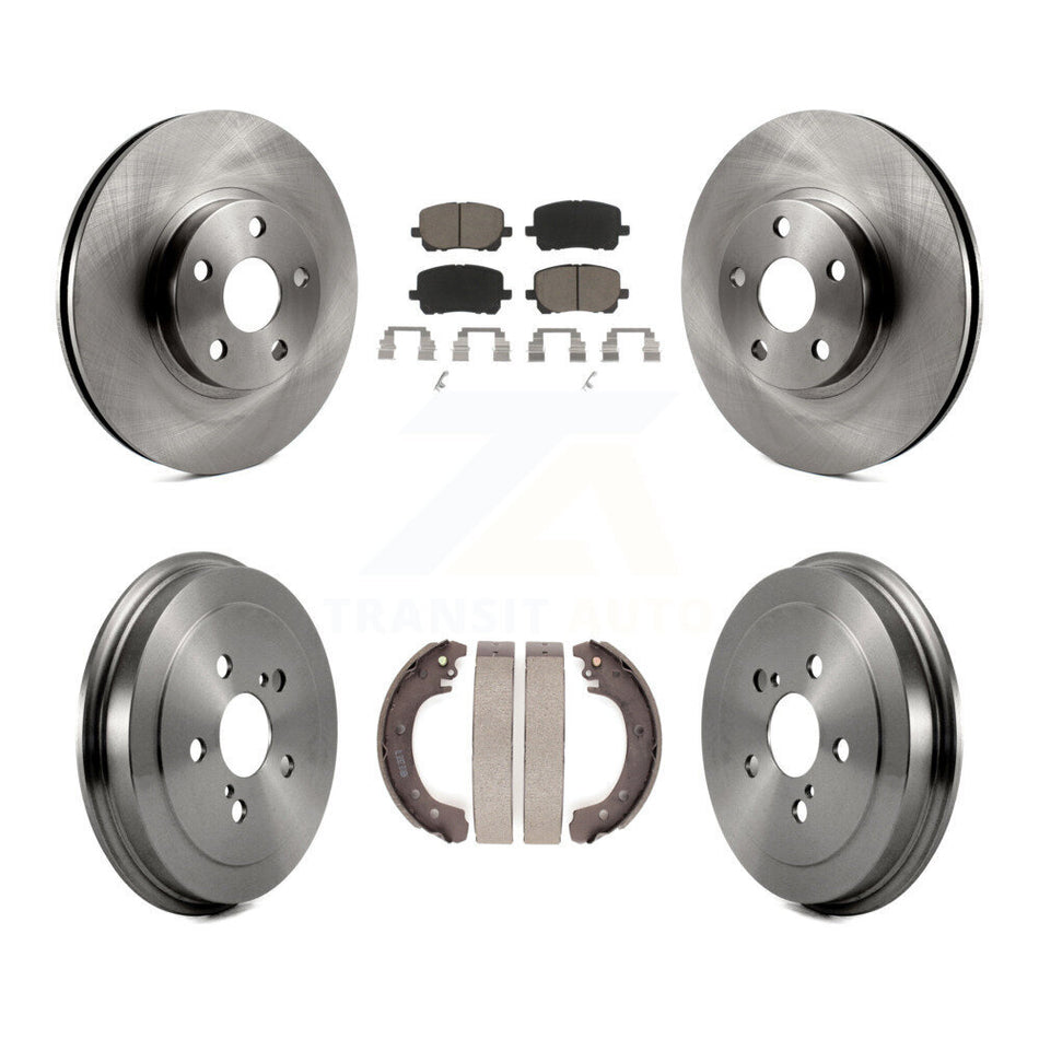 Front Rear Disc Brake Rotors Ceramic Pads And Drum Kit For Toyota Corolla K8C-102576