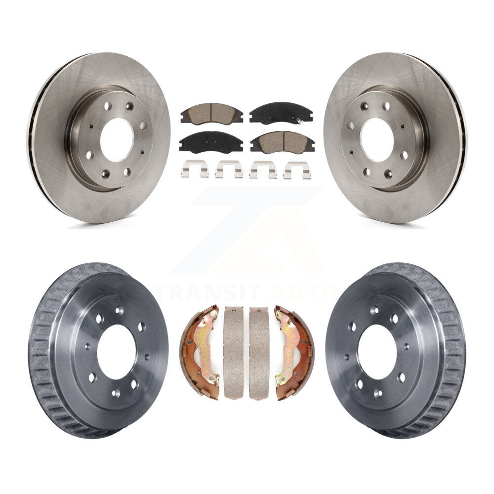 Front Rear Disc Brake Rotors Ceramic Pads And Drum Kit For 2007-2009 Kia Spectra K8C-102577