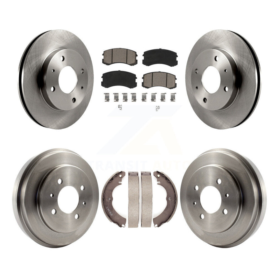 Front Rear Disc Brake Rotors Ceramic Pads And Drum Kit For Mitsubishi Lancer K8C-102580