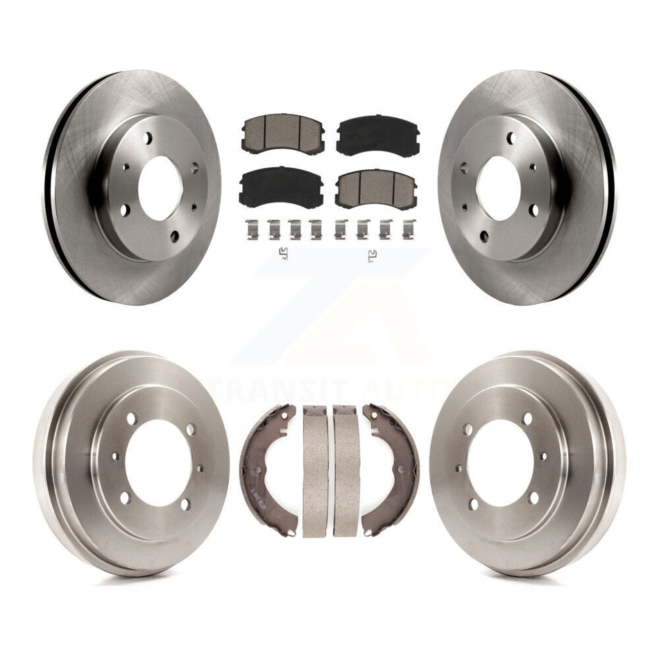 Front Rear Disc Brake Rotors Ceramic Pads And Drum Kit For Mitsubishi Lancer K8C-102581