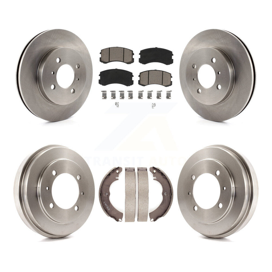 Front Rear Disc Brake Rotors Ceramic Pads And Drum Kit For Mitsubishi Lancer ES K8C-102583