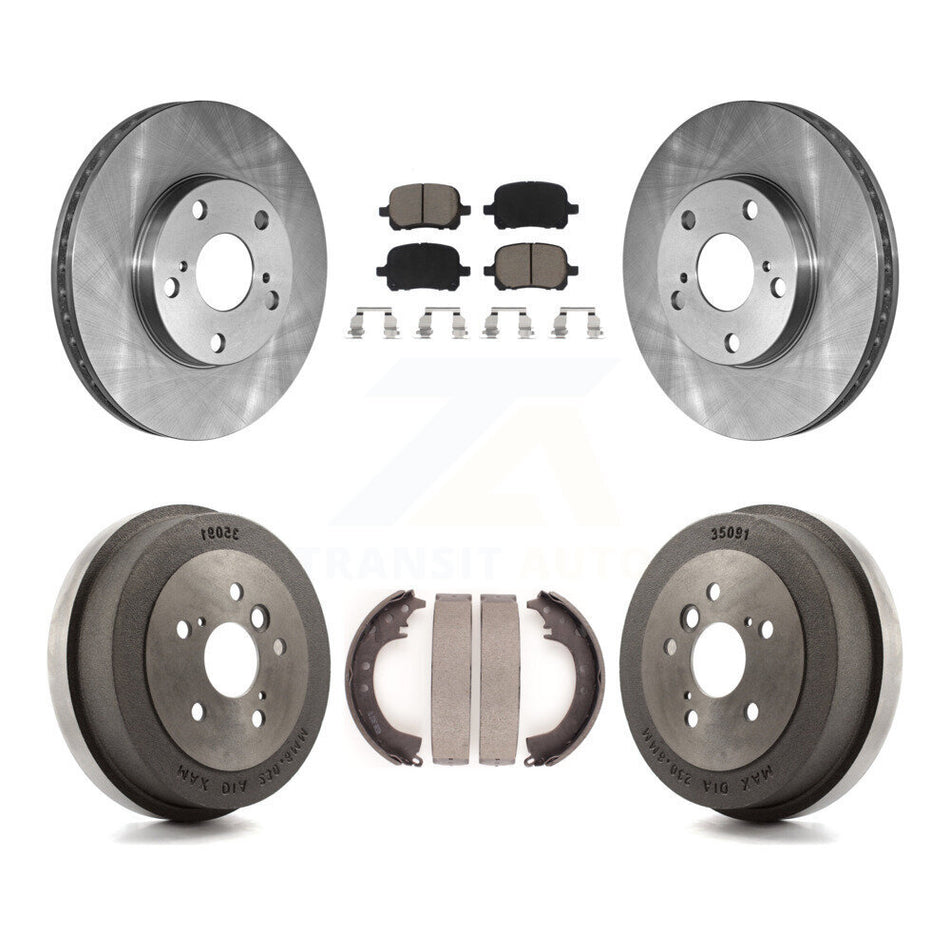 Front Rear Disc Brake Rotors Ceramic Pads And Drum Kit For 2002-2003 Toyota Solara 2.4L K8C-102585