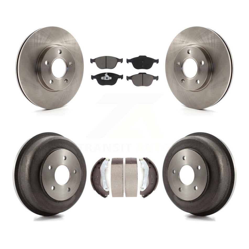 Front Rear Disc Brake Rotors Ceramic Pads And Drum Kit For 2010-2013 Ford Connect K8C-102589