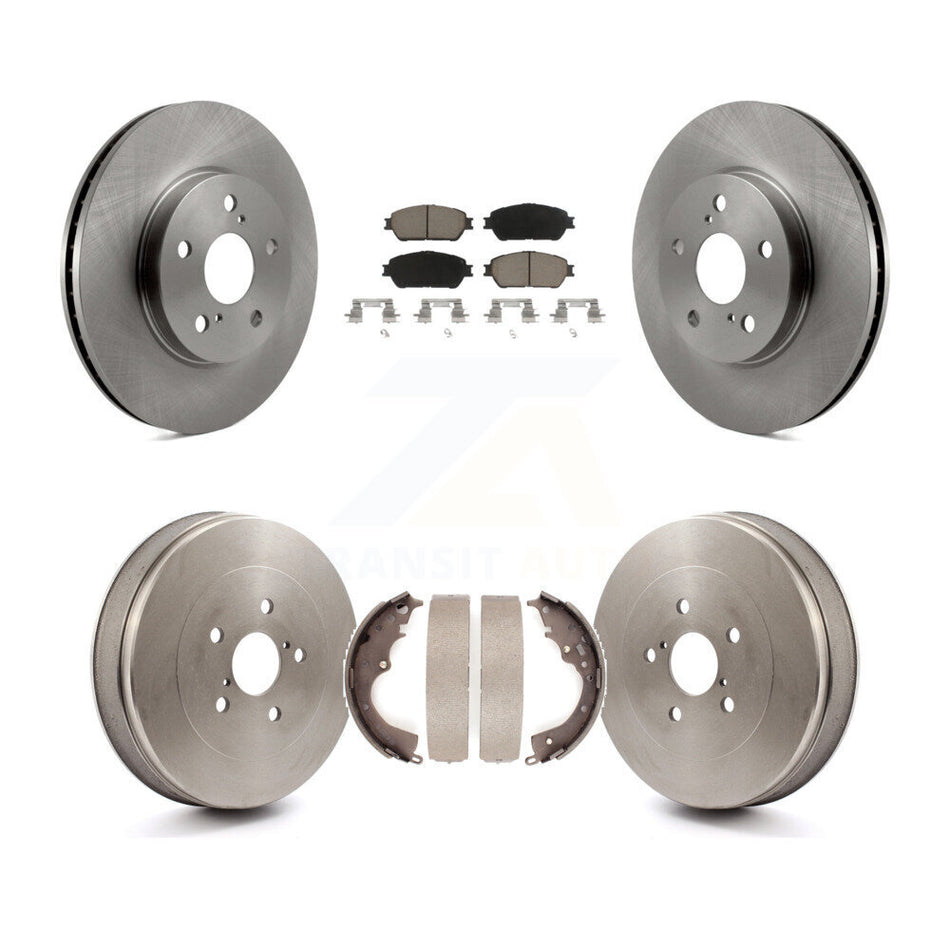 Front Rear Disc Brake Rotors Ceramic Pads And Drum Kit For 2004-2010 Toyota Sienna K8C-102599