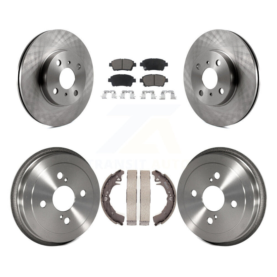 Front Rear Disc Brake Rotors Ceramic Pads And Drum Kit For 2001-2005 Toyota Echo K8C-102601
