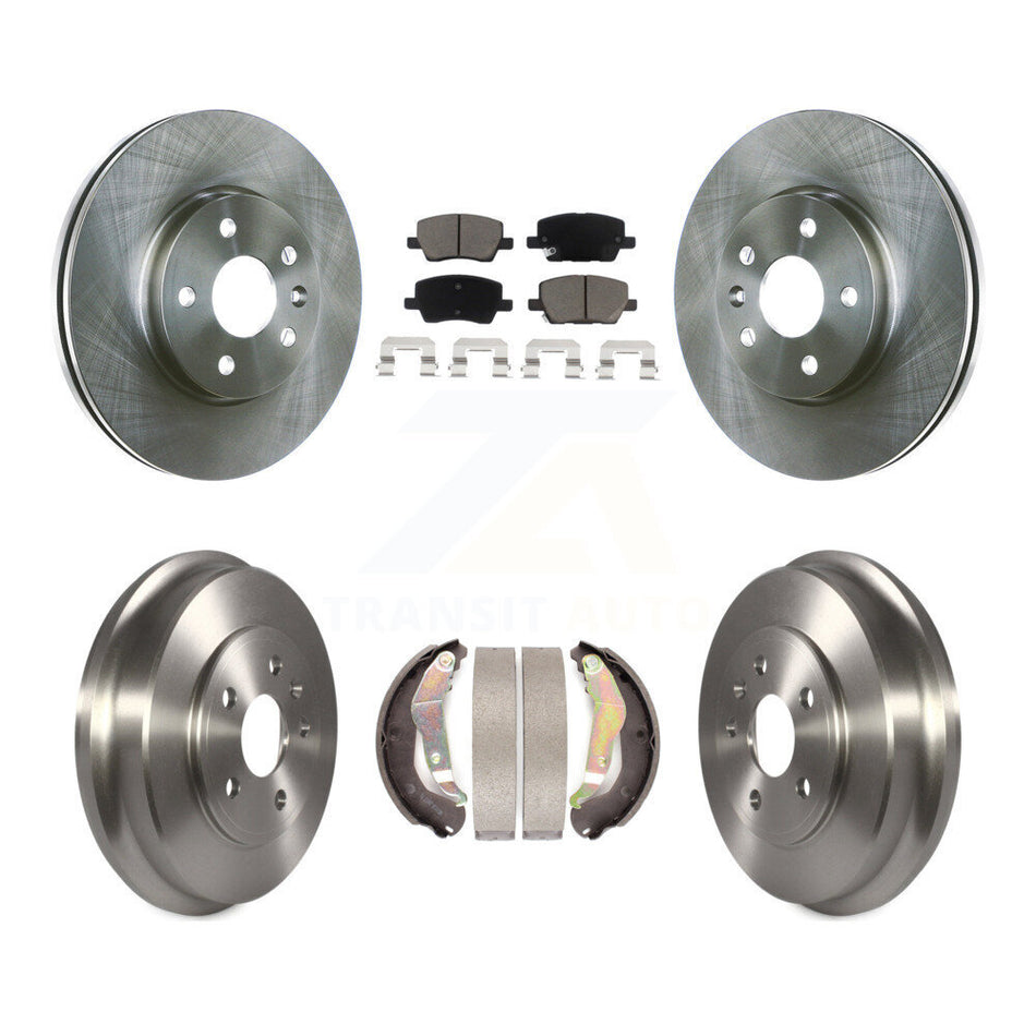 Front Rear Disc Brake Rotors Ceramic Pads And Drum Kit For 2018-2020 Chevrolet Sonic K8C-102615