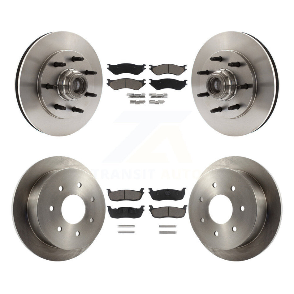 Front Rear Disc Brake Rotors And Ceramic Pads Kit For Ford F-150 F-250 HD K8C-102623