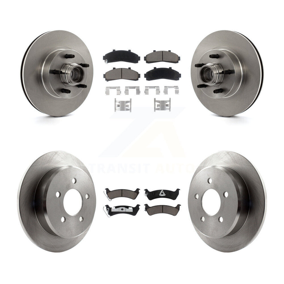 Front Rear Disc Brake Rotors And Ceramic Pads Kit For 2001 Ford Explorer RWD From 01 02 K8C-102633