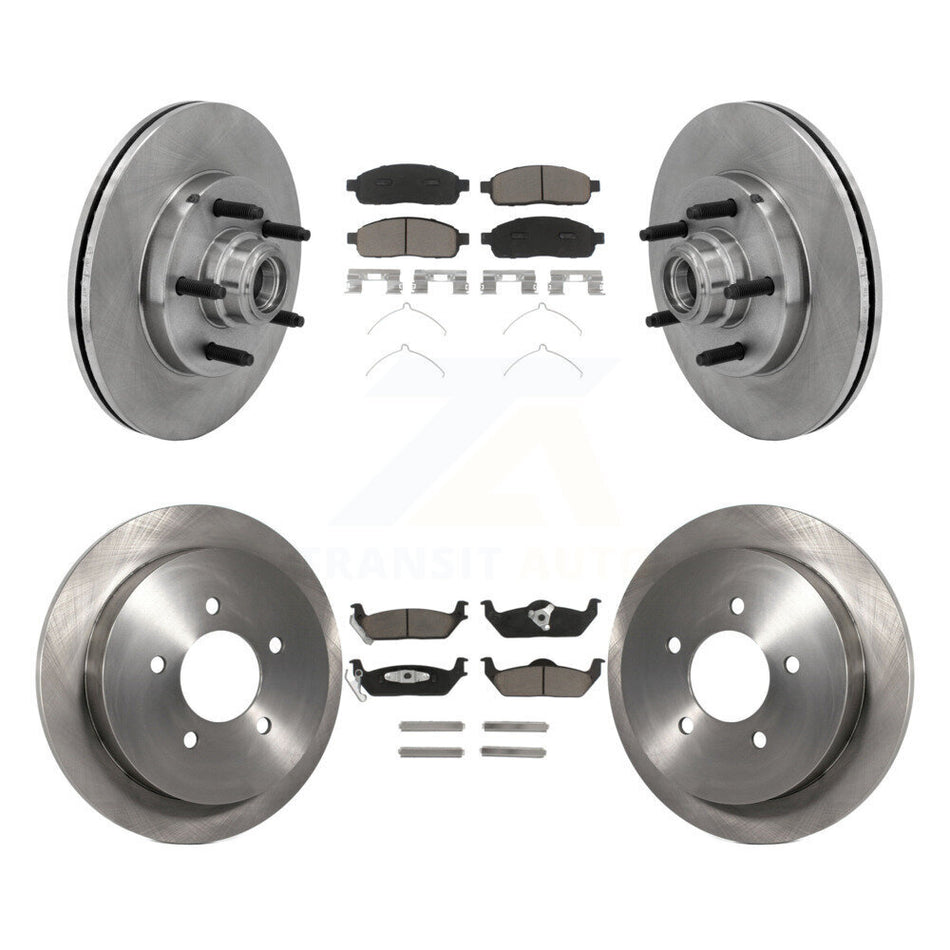 Front Rear Disc Brake Rotors And Ceramic Pads Kit For 2004 Ford F-150 RWD With 5 Lug Wheels 11th Digit Of Vin Is C K8C-102641