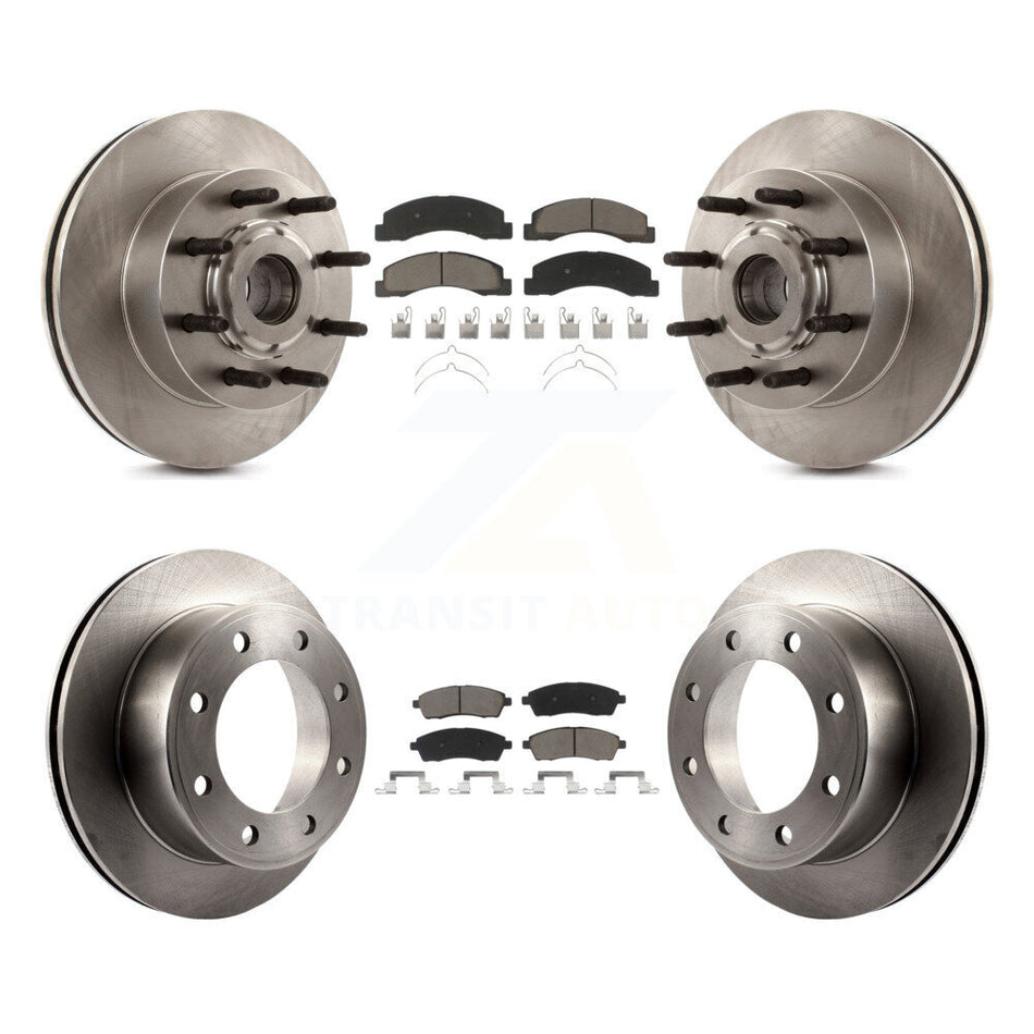 Front Rear Disc Brake Rotors And Ceramic Pads Kit For 2005 Ford Excursion RWD K8C-102650