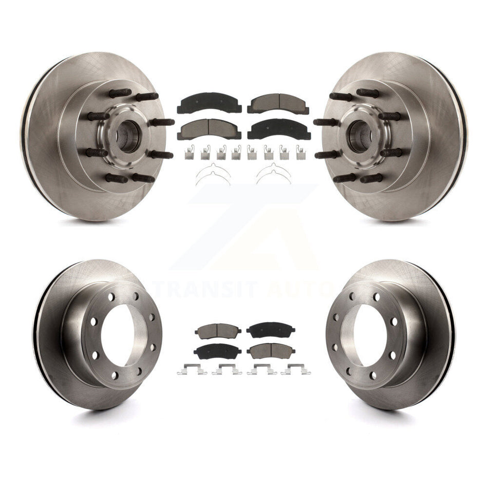 Front Rear Disc Brake Rotors And Ceramic Pads Kit For 2005 Ford Excursion RWD K8C-102650