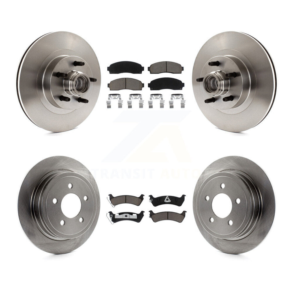 Front Rear Disc Brake Rotors And Ceramic Pads Kit For Ford Explorer Sport Trac RWD K8C-102652