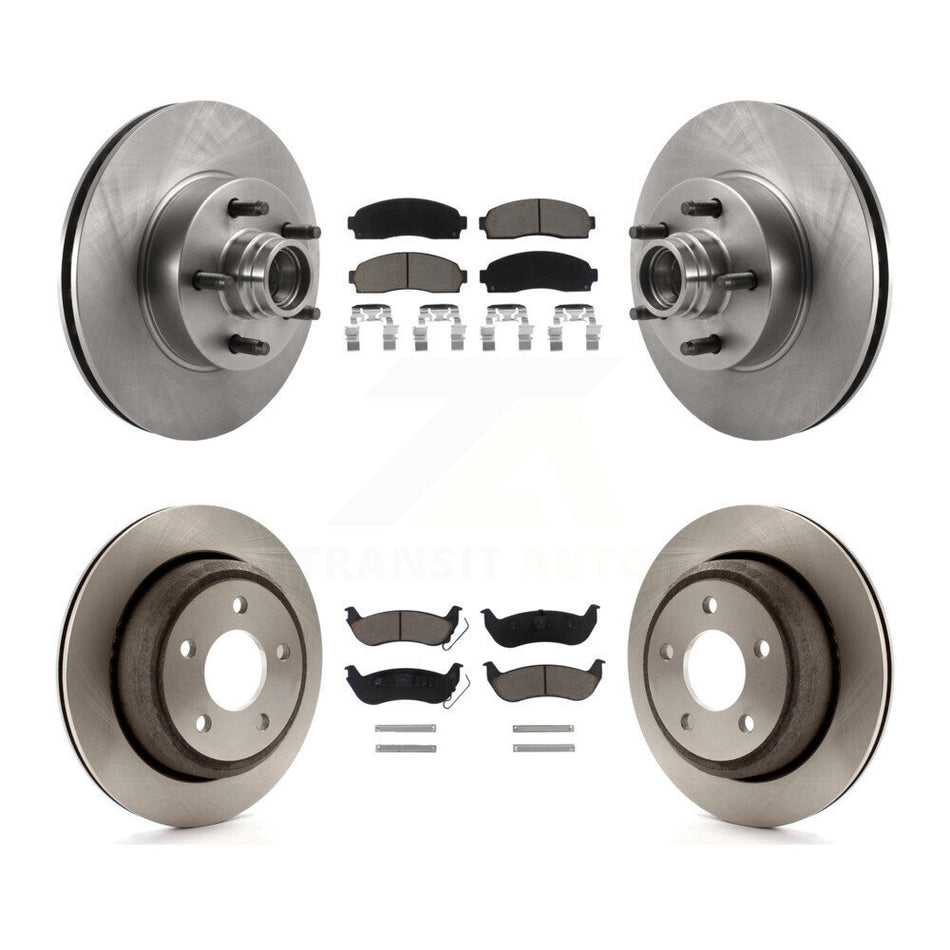 Front Rear Disc Brake Rotors And Ceramic Pads Kit For 2010-2011 Ford Ranger RWD K8C-102653