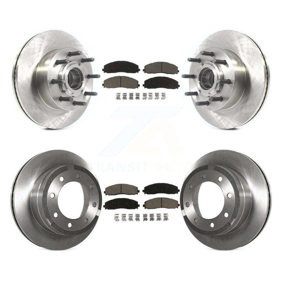 Front Rear Disc Brake Rotors And Ceramic Pads Kit For Ford F-250 Super Duty F-350 K8C-102657