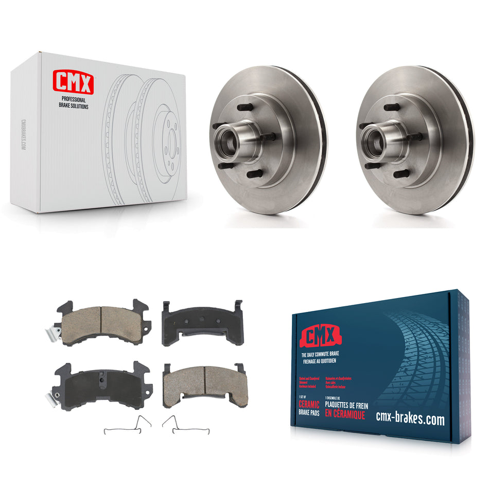 Front Brake Rotor Hub Ceramic Pad Kit For Chevrolet S10 GMC Camaro Blazer Pontiac Monte Carlo Sonoma Firebird Oldsmobile Cutlass Supreme El Camino Buick Regal Jimmy S15 Grand K8C-102672