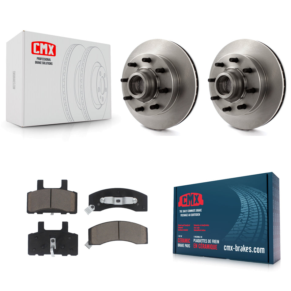 Front Disc Brake Rotors Hub Assembly And Ceramic Pads Kit For Chevrolet Tahoe GMC C2500 Express 3500 C3500 C1500 Suburban 2500 Savana Yukon K8C-102699