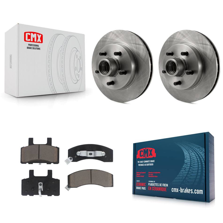 Front Disc Brake Rotors Hub Assembly And Ceramic Pads Kit For Chevrolet Tahoe C1500 Suburban K8C-102703
