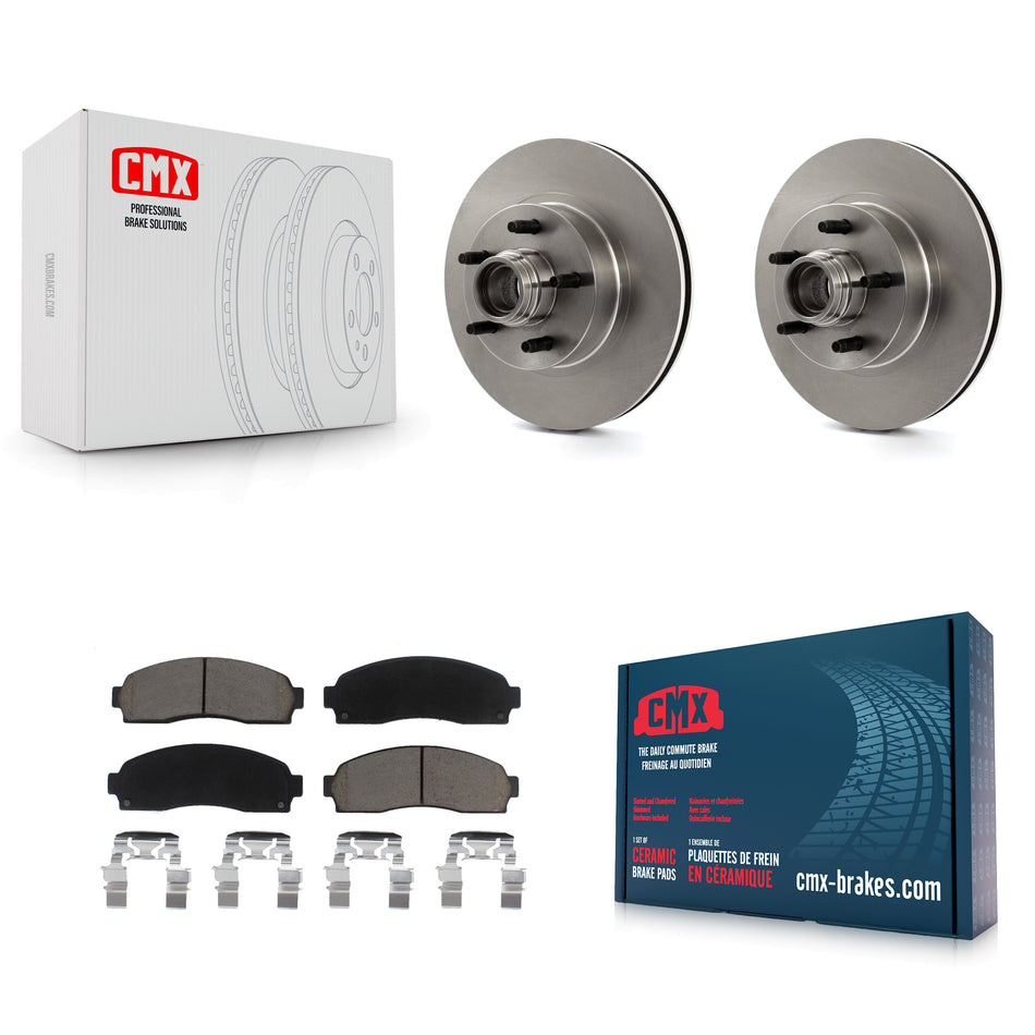 Front Disc Brake Rotors Hub Assembly And Ceramic Pads Kit For Ford Ranger Mazda B2300 B3000 B4000 K8C-102713