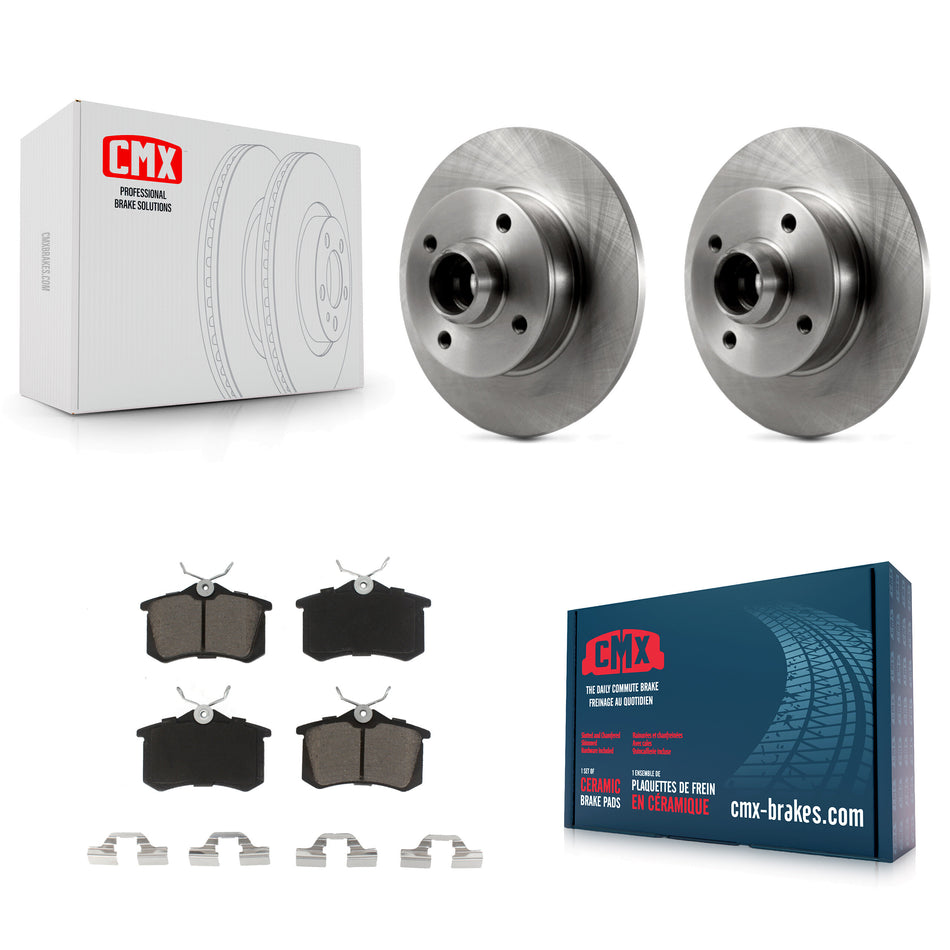 Rear Disc Brake Rotors Hub Assembly And Ceramic Pads Kit For Volkswagen Cabrio K8C-102722