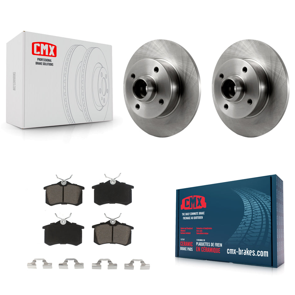 Rear Disc Brake Rotors Hub Assembly And Ceramic Pads Kit For Volkswagen Cabrio K8C-102722