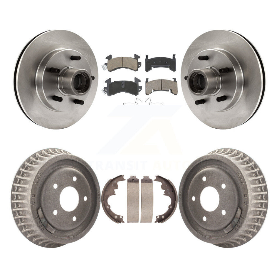 Front Rear Disc Brake Rotors Hub Assembly Ceramic Pads And Drum Kit For Chevrolet S10 GMC Sonoma Blazer Jimmy Isuzu Hombre K8C-102756