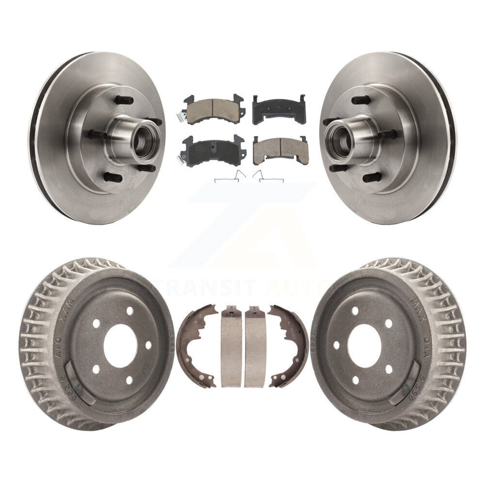 Front Rear Disc Brake Rotors Hub Assembly Ceramic Pads And Drum Kit For Chevrolet S10 GMC Sonoma Jimmy Blazer K8C-102757