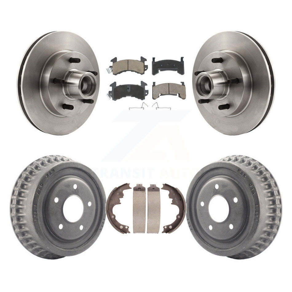 Front Rear Brake Rotor Ceramic Pad Drum Kit For Chevrolet S10 Camaro Pontiac Monte Carlo GMC Firebird Blazer El Camino Buick Regal S15 Oldsmobile Cutlass Supreme Jimmy Sonoma K8C-102758
