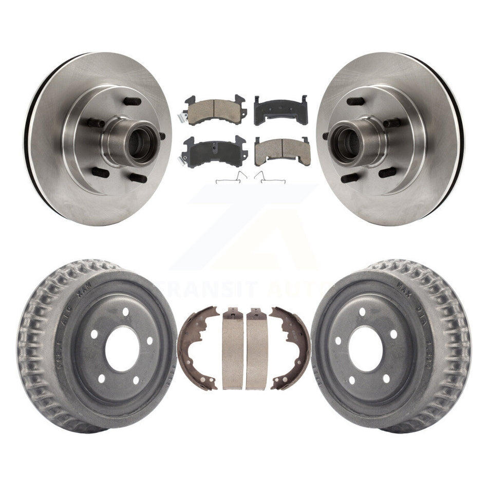 Front Rear Disc Brake Rotors Hub Assembly Ceramic Pads And Drum Kit For 1991-1991 GMC Sonoma Chevrolet S10 Blazer S15 Jimmy With ABS Tone Ring RWD K8C-102759