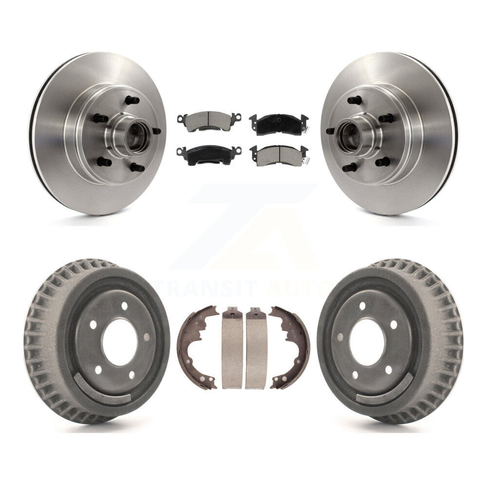 Front Rear Disc Brake Rotors Hub Assembly Ceramic Pads And Drum Kit For Chevrolet Astro GMC Safari K8C-102776