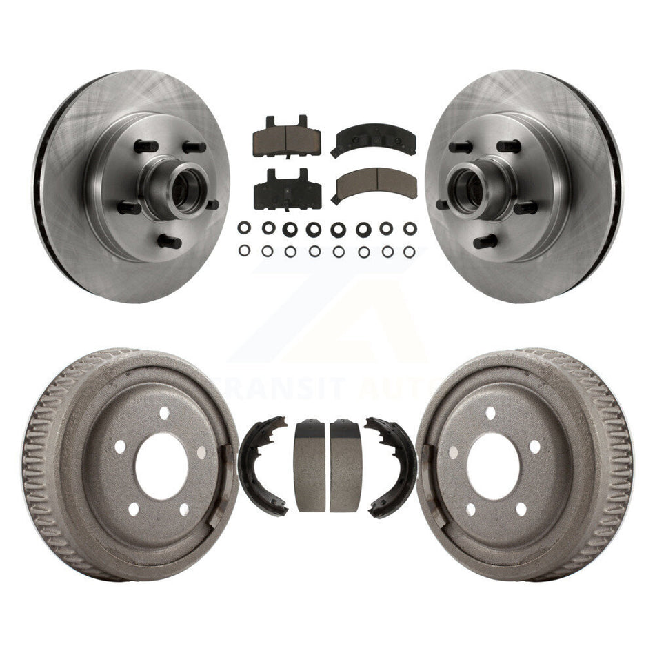 Front Rear Disc Brake Rotors Hub Assembly Ceramic Pads And Drum Kit For Chevrolet C1500 Suburban GMC Yukon K8C-102778
