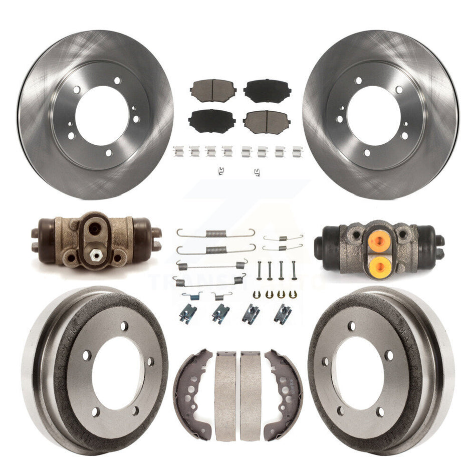 Front Rear Disc Brake Rotors Ceramic Pads And Drum Kit (9Pc) For Suzuki Grand Vitara K8C-102793