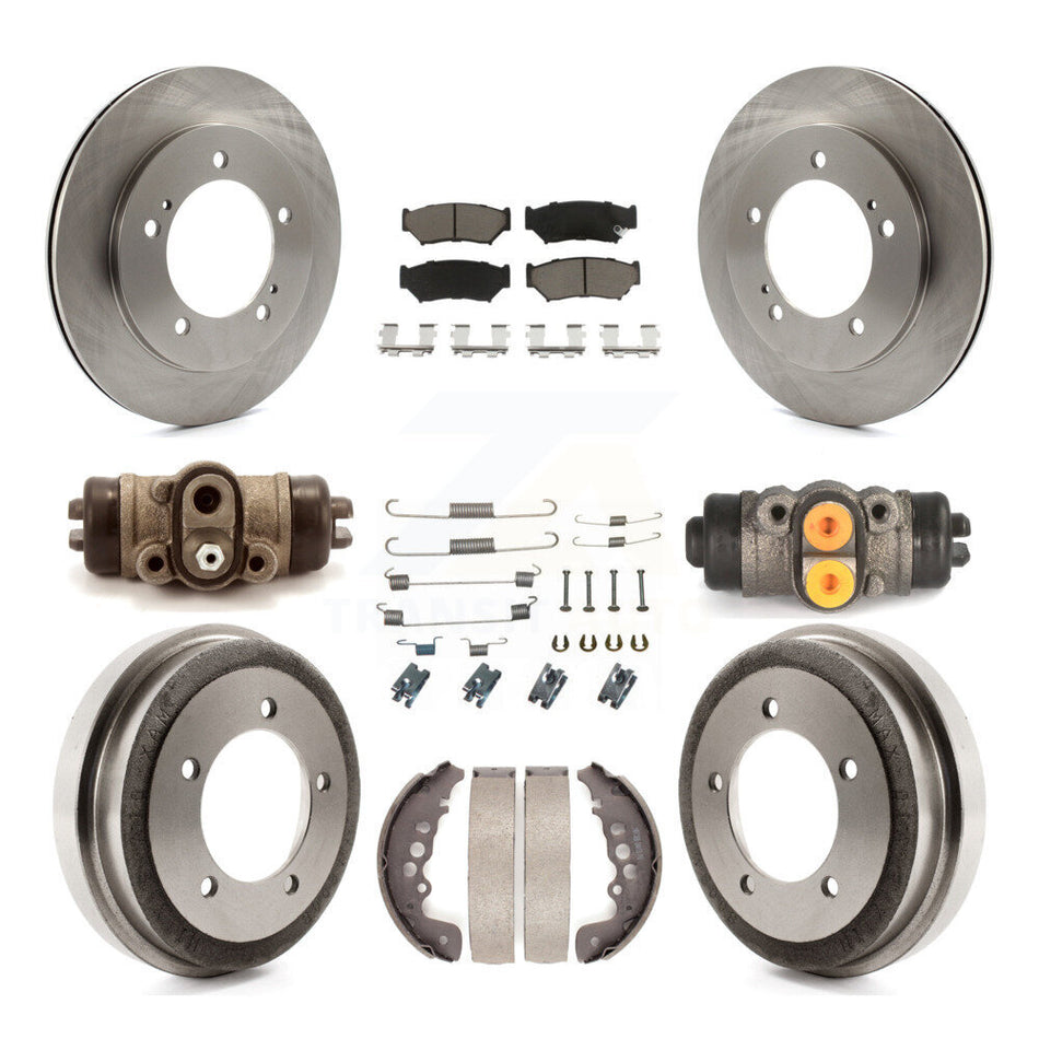 Front Rear Brake Rotor Ceramic Pad And Drum Kit (9Pc) For Chevrolet Tracker Suzuki Vitara K8C-102794