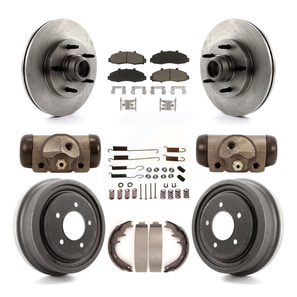 Front Rear Disc Brake Rotors Ceramic Pads And Drum Kit (9Pc) For Ford F-150 K8C-102849