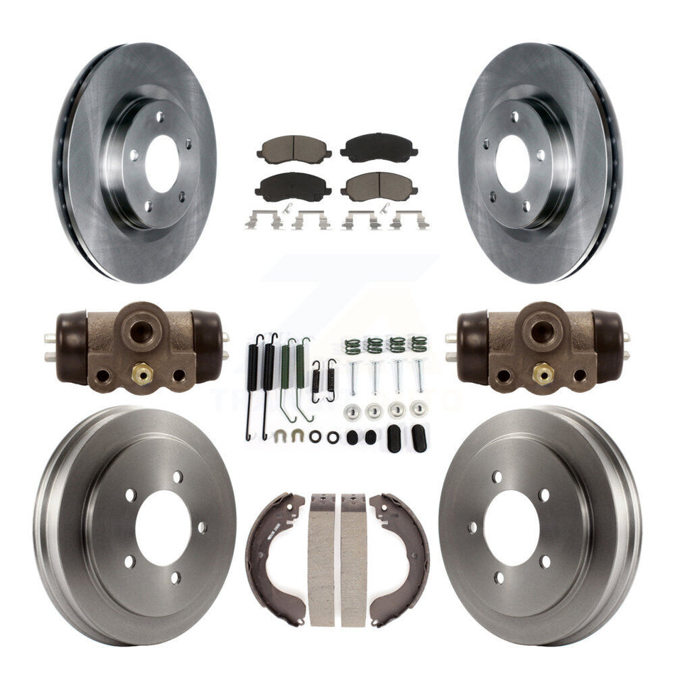 Front Rear Disc Brake Rotors Ceramic Pads And Drum Kit (9Pc) For Jeep Patriot Compass Dodge Caliber Chrysler Sebring Avenger K8C-102879