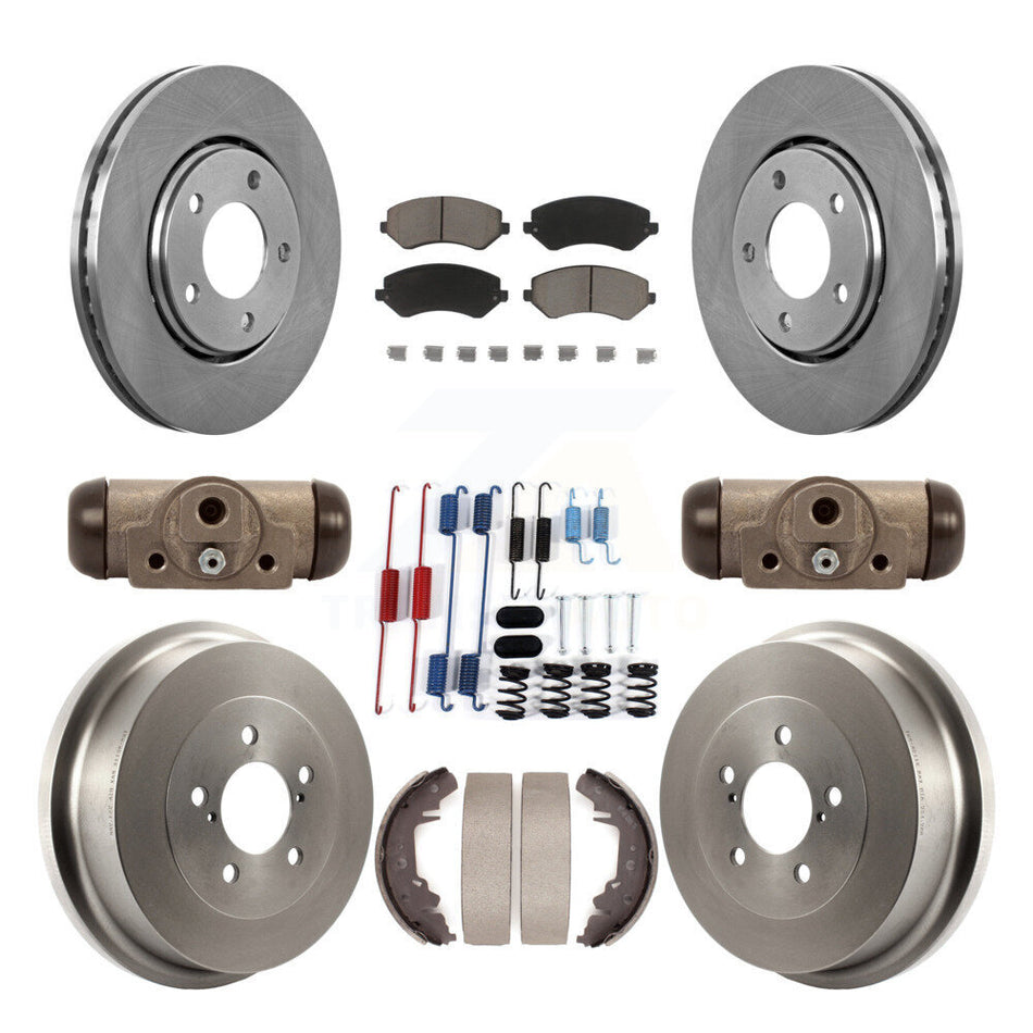 Front Rear Brake Rotor Ceramic Pad Drum Kit (9Pc) For Dodge Caravan Grand Chrysler Town & K8C-102884