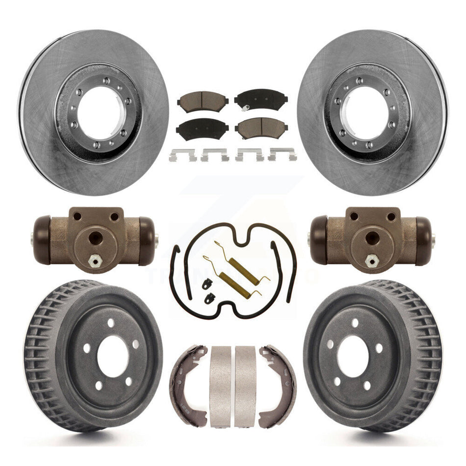 Front Rear Disc Brake Rotors Ceramic Pads And Drum Kit (9Pc) For Chevrolet Venture Pontiac Montana Oldsmobile Silhouette Trans Sport K8C-102895