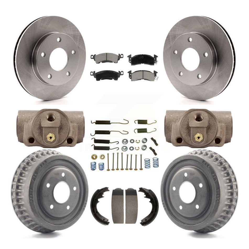 Front Rear Disc Brake Rotors Ceramic Pads And Drum Kit (9Pc) For GMC Jimmy K8C-102938